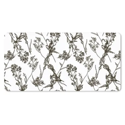 Produktbild von MuchoWow® Mauspad Mousepad Vintage - Pflanzen - Blumen - Muster 60x30 cm - Mousepads - Maus Mat - Pad - Mausunterlage - Nachhaltig