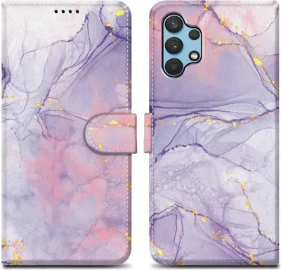 Obrázek produktu pro Cadorabo Ochranné pouzdro pro Samsung Galaxy A32 4G Case Design Purple Mobile Case Cover Magnetic Case Cover