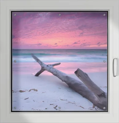Produktbild von Wallario Lichtschutzbild, Dekorativer Sichtschutz Sonnenschutz 96 x 93 cm mit Motiv: Abendhimmel bei Sonnenuntergang - Verdunklung ohne Bohren
