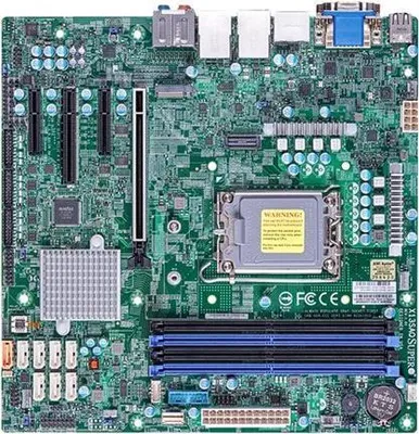 Obrázek produktu pro Supermicro MBD-X13SAQ, Intel, Intel® Celeron®, Intel Core i3 12th Gen, Intel Core i3 13th Gen, Intel® Core™ i5, Intel Core..., DDR5-SDRAM, 128 GB, DIMM, 1.1 V