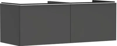 Produktbild von Waschtischunterschrank Xelu Q 1360x485x550mm diamantengr ma Gri mweiß diamantengrau matt Griff mattweiß
