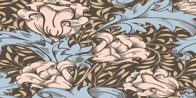 Produktbild von Tulup Glas-Bild -140x70- Wandkunst Dekorative Wand für Küche & Wohnzimmer - Blumen & Pflanzen - Blumenmuster - Beige
