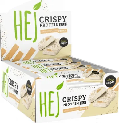 Produktbild von HEJ Natural HEJ Crispy Bar (12x45g) White Chocolate Peanut - Riegel - Protein-Riegel