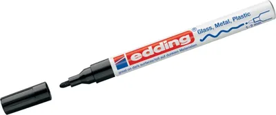 Produktbild von Glanzlack-Marker edding 751 schwarz Packung mit 10 Stück