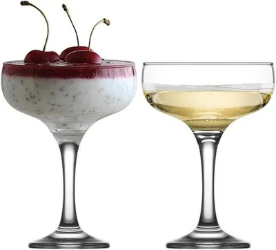 Produktbild von Famanu Champagner Coupé Gläser Set von 6 - Spülmaschinenfest - Ideal für Cocktails und Desserts