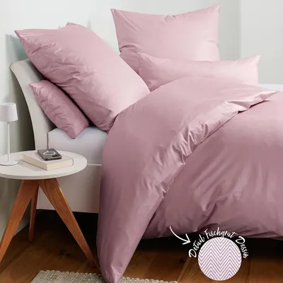 Produktbild von Janine Interlock Jersey Bettwäsche Classic Kissenbezug einzeln 80x80 cm kreiderose