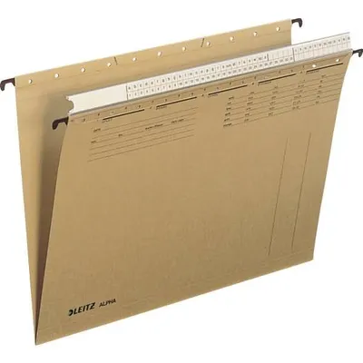 Zdjęcie produktu dla Teczka zawieszkowa LEITZ ALPHA, A4, z paskiem organizacyjnym, natron