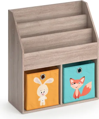 Zdjęcie produktu dla Półka dla dzieci Vicco Luigi Sonoma 72 x 79 cm z 2 skrzynkami składanymi opt.1, Model 37023