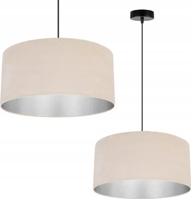 Obrázek produktu pro Závěsná lampa, stropní lustr, chrom, sametový stínidlo