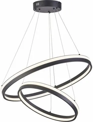 Obrázek produktu pro LED závěsné svítidlo Proxima, černé, 64 W, odstíny bílé, 5120 lm, kov, rozměry: 120 x 60 x 60 cm, IP20, Reality