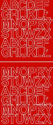 Image de Autocollants, lettres autocollantes, 3,5 cm, rouge mat