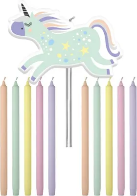 Produktbild von Glady Unicorn Tortenkerze 11-teilig
