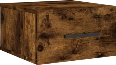 Obrázek produktu pro vidaXL Nástěnný noční stolek Smoked Oak 35x35x20 cm