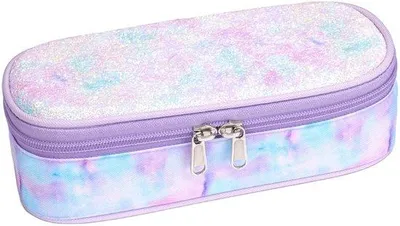 Image de Grand cartable pour fille, 2 compartiments, porte-crayons, violet