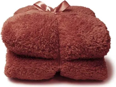 Produktbild von Unique Living - Plaid Teddy Marsala 150x200