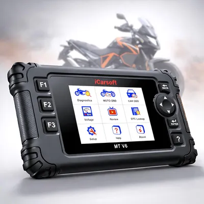 Produktbild von OBD2 Diagnosegerät Scanner iCarsoft MT V6 kompatibel mit KTM Motorräder inkl. Adapter & e Updates
