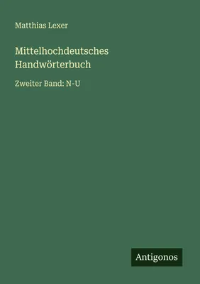 Produktbild von Mittelhochdeutsches Handwörterbuch