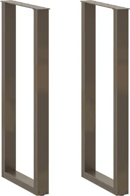 Image de Pieds de table de bar en U 2 pièces Acier naturel 40 x (110-111) cm Acier