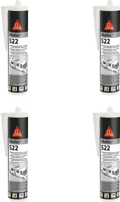 Produktbild von 4x Sikaflex 522 weiß 300 ml dauerelastisch, überlackierbar, breites Haftspektrum für Wohnwagen und Wohnmobil