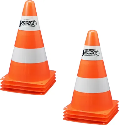 Produktbild von Best Sporting Pylonen orange-weiß, 23 cm hoch, im 4er Pack
