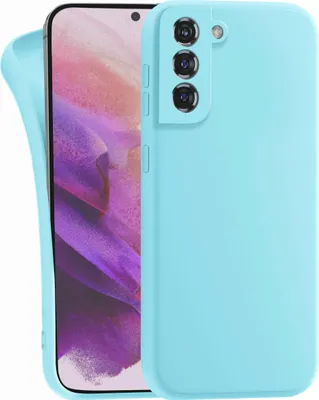 Produktbild von Hülle für Samsung Galaxy S21 - Handyhülle mit Kameraschutz Cover aus Silikon in Hellblau