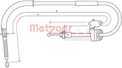 Produktbild von METZGER Handbremsseil Seilzug Feststellbremse für MINI Clubman (R55) Hinten Links 10.4307
