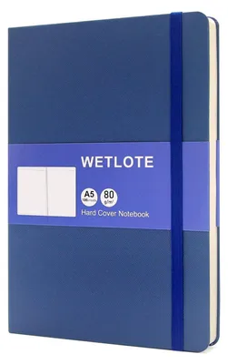 Produktbild von Notizbuch A5 Punktiert Hardcover Glasurblau 14 x 21 cm 106 Blatt 80gsm