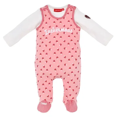 Produktbild von BONDI Baby Strampelanzug "Zuckermaus" 2-tlg.  86676 | Soft Rose Größe: 62