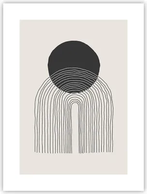 Produktbild von Poster - Poster ohne Rahmen - Boho Abstraktion Geometrie - 30x40 cm - Wand Bild - Wanddeko - Wandbilder - Kunstposter - Wandposter - Bilder - Kunstdruck - Wanddekoration - Wandbild - P2XPA30x40-4747