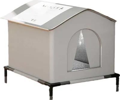 Produktbild von Winterliches Katzenhaus für draußen, isolierte Winter-Katzenhütte für draußen, Katzenunterstand mit Hütte für draußen