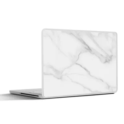 Produktbild von MuchoWow® Laptop Aufkleber Sticker Cover Marmor - Strukturiert - Weiß - Grau - Stein - Marmoroptik 32.5x23.5 cm - Sticker für Laptop - Selbstklebend