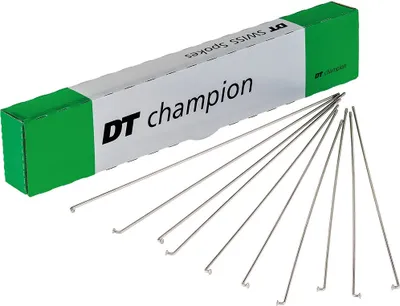 Zdjęcie produktu dla Szprychy DT Swiss Champion M 2x254mm, stal nierdzewna, bez nypla, srebrne (opakowanie 100 szt.)