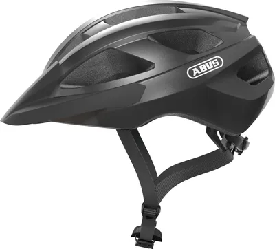 Zdjęcie produktu dla Kask szosowy ABUS Macator - sportowy kask rowerowy dla początkujących - również dla osób noszących warkocze - dla mężczyzn i kobiet - tytanowy (błyszczący szary), rozmiar L (58-62 cm)