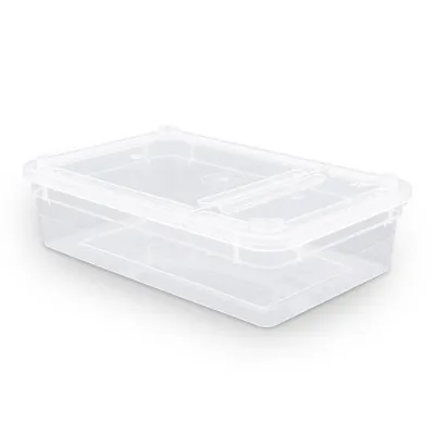 Produktbild von Dose 0,8 Liter – 18,5 × 12,5 × 5 cm – Transparent mit Klarsichtdeckel