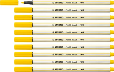 Obrázek produktu pro STABILO Prémiový fix s kartáčovým hrotem pro proměnlivou tloušťku čáry – Pen 68 brush –…