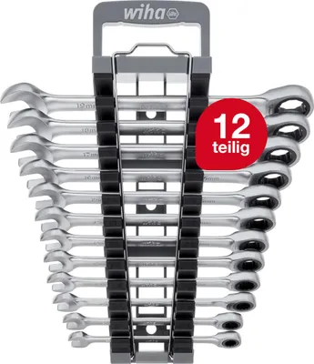 Produktbild von Ringratschen-Gabelschlüssel-Set, 12-teilig (SW 8 - 19mm)