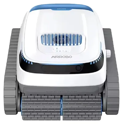 Image de Robot nettoyeur de piscine, navigation intelligente, planification d'itinéraire, système à double brosse, BLANC