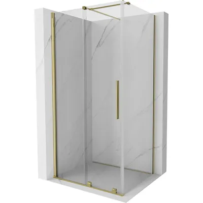 Obrázok produktu pre Mexen Velar sprchová kabína, posuvné dvere 110 x 70 cm, Priehľadné, Zlatá - 871-110-070-01-50