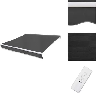 Immagine prodotto di vidaXL Tenda a bracci pieghevoli motorizzata 400 cm antracite - Tende da sole