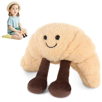 Produktbild von Croissant Kuscheltier Weiches Stofftier Plüschkissen Plushies für Kinder