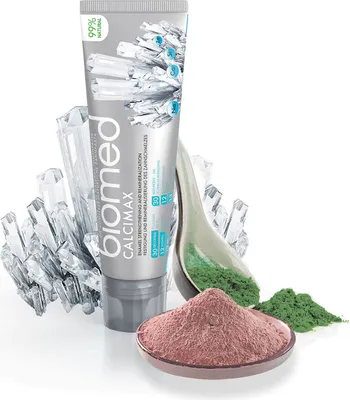 Obrázok produktu pre Biomed | Zubná pasta Calcimax - 100 ml - bez fluoridov - prírodné zložky - vegánska formula