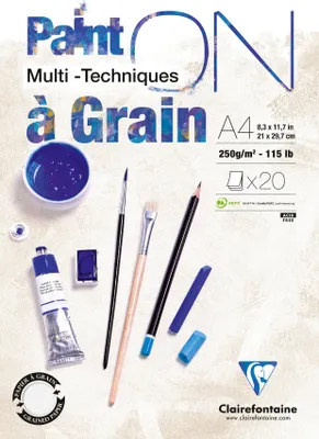 Produktbild von Clairefontaine 3329689750493, Kunstdruckpapierblock, 250 g/m², 20 Blätter