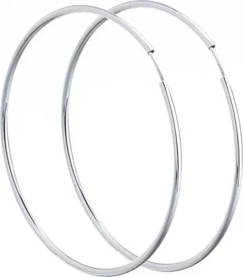 Produktbild von SILBERKETTEN STORE Creolen, Durchmesser wählbar von 20-100mm,  925 Silber - 60mm
