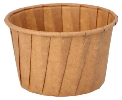 Produktbild von 100 Dressingbecher, Papier "pure" 90 ml Ø 6,6 cm · 4,2 cm braun