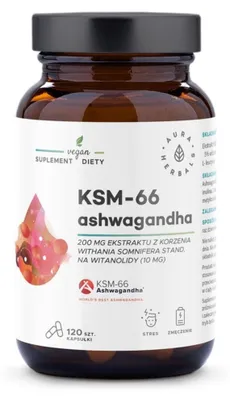 Obrázok produktu pre Aura Herbals doplnky stravy Ashwagandha Ksm 66 Korzeń 200 Mg, 4780