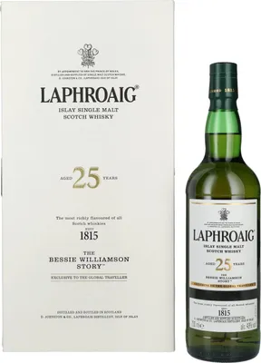 Produktbild von Laphroaig 25 Years Old THE BESSIE WILLIAMSON STORY Edition 2019 43% Vol. 0,7l in Geschenkbox