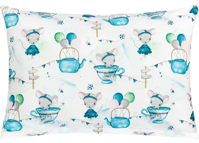 Immagine prodotto di Federa in cotone - 40x60 cm - Blu,Bianco