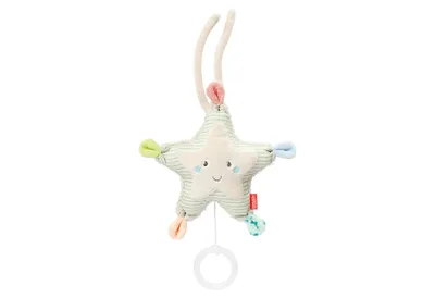 Immagine prodotto di Carillon Fehn aiuto per il sonno del bambino stella marina - peluche con attacco - melodia aiuto per il sonno "Weißt du wieviel Sternlein" - giocattoli per il viaggio e la casa - giocattoli musicali per neonati e bambini