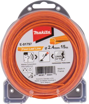 Obrázek produktu pro Makita E-01797 Žací struna čtyřlistá 2,4 mmx15 m