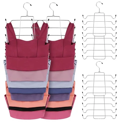 Produktbild von Mehrfach-Kleiderbügel 2pcs/6pcs Tank Top Hanger, Non-Slip hängenden Sport-BH Rack